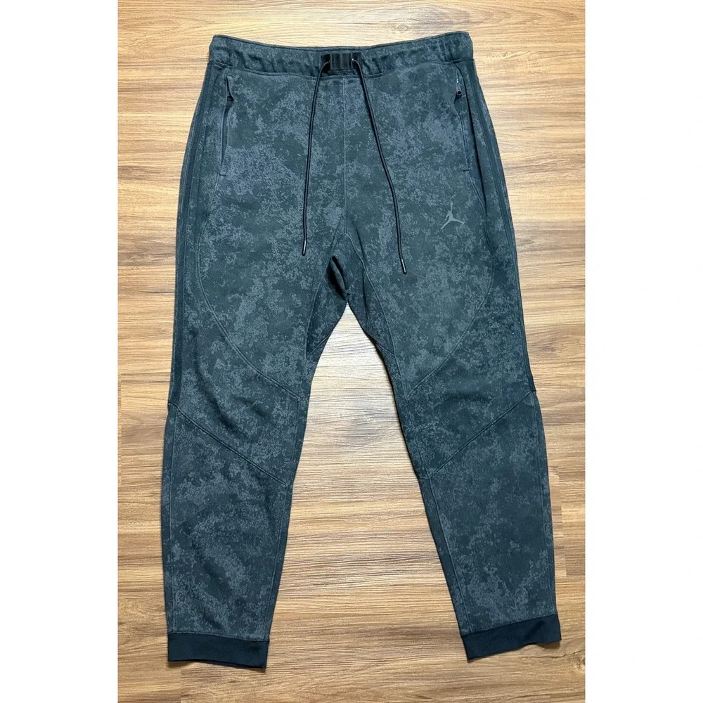 Nike Jordan Dri-FIT Sport Air Fleece Black Camo Jogger Pants (FN5844-010) Sz XL